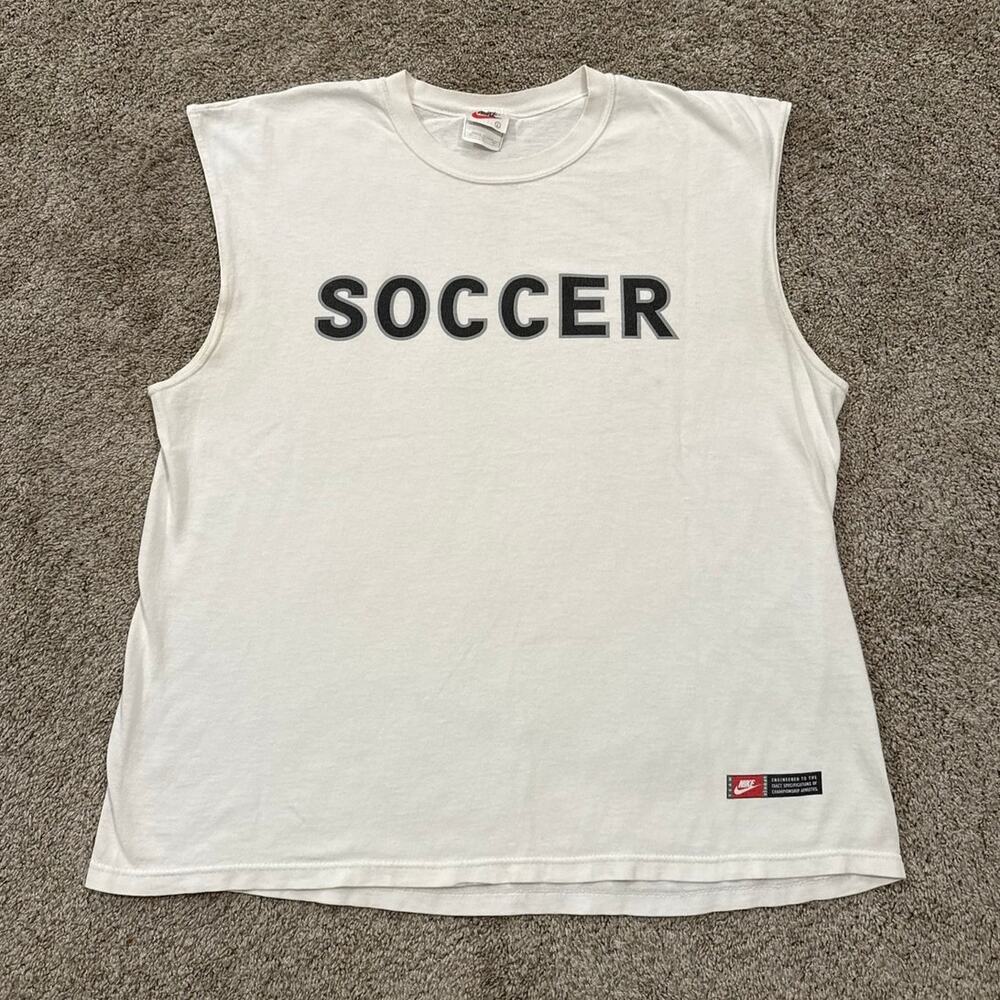 Vintage 90s Nike Soccer Tank Top Men's Large